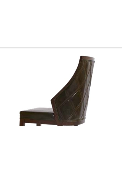 Sandalye ST Zus038 Suni Deri Model Kapitone Modern Ceviz Renk Torna Ayak El Yapım modelleri