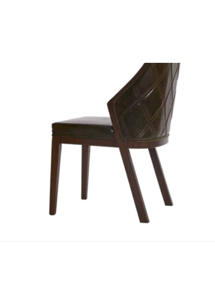 Sandalye ST Zus038 Suni Deri Model Kapitone Modern Ceviz Renk Torna Ayak El Yapım fırsatları