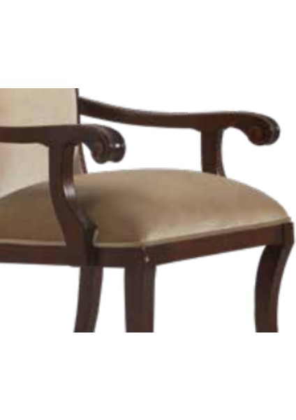 Sandalye Zus163 Tam S Kolçak Model Kayın Retro Ayak Ceviz renk Baby face kumaş El Yapım indirimleri