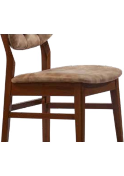 Sandalye ST Zus105 Kapitone Sırtlık MODEL Kayın Retro Küt Ayak Parlak Ceviz ElYapı