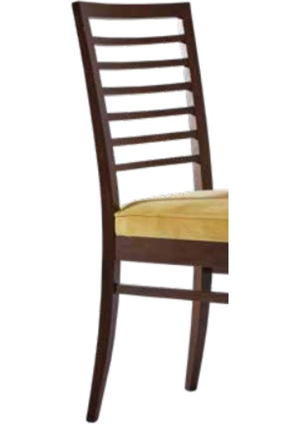Sandalye ST Zus217 ÇITA Merdiven Model Parlak CEVİZ Boya Kayın Ayak Sarı SOFT