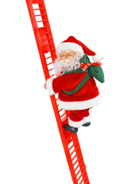 Noel Baba Müzikli Tırmanma Merdiveni Süsleri (Yurt Dışından)