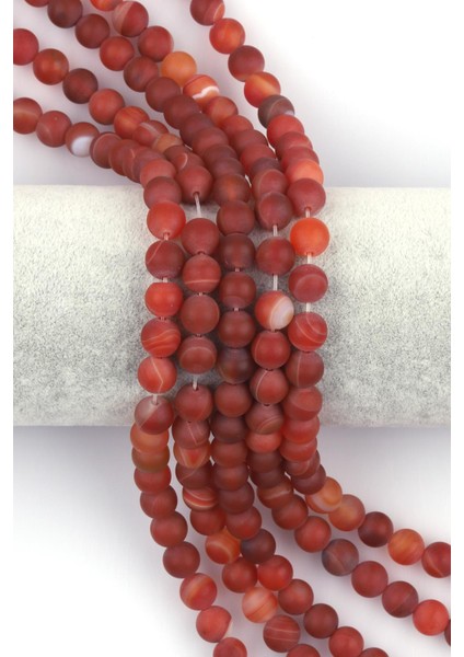 Mat Akik Doğal Taş Dizi 8 mm Küre Kesim