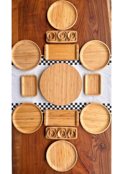 25 Parça Bambu Kahvaltı Takımı Kahvaltılık