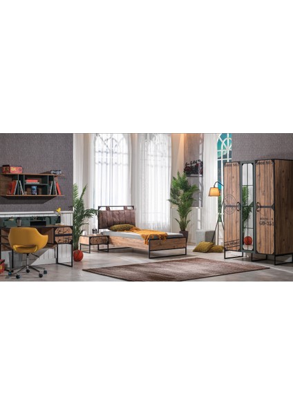 Takım Urlu Loft Gardırop Masa Karyola Komodin Çalışma Koltuk Kaliteli Malzeme