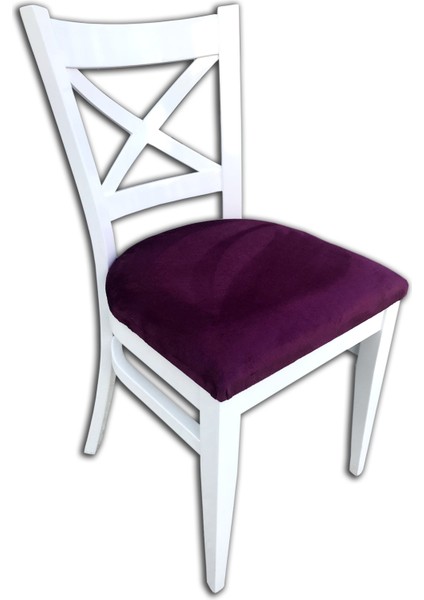 Sandalye ST ÇAPRAZ model Kayın Torna RETRO Ayak Babyface kumaş Döşem Parlak Beyaz fiyatları