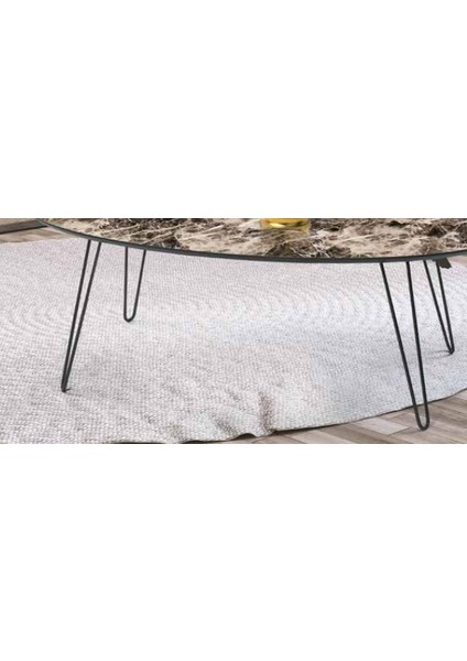 Orta Sehpa Osm Oval Model Parlak Ahşap Mermer Mdf Tabla Metal V Ayak El Yapım indirimleri