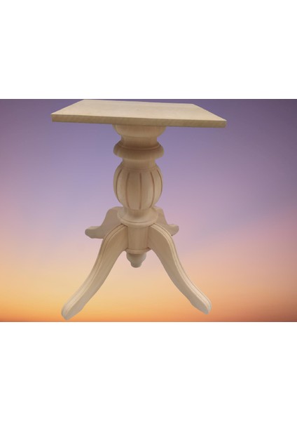 Baba Masa Ayak Ham Ahşap Ihlamur Ağac 90-100-110-120 cm Masa Ölçülerine Uyumlu El Yapım