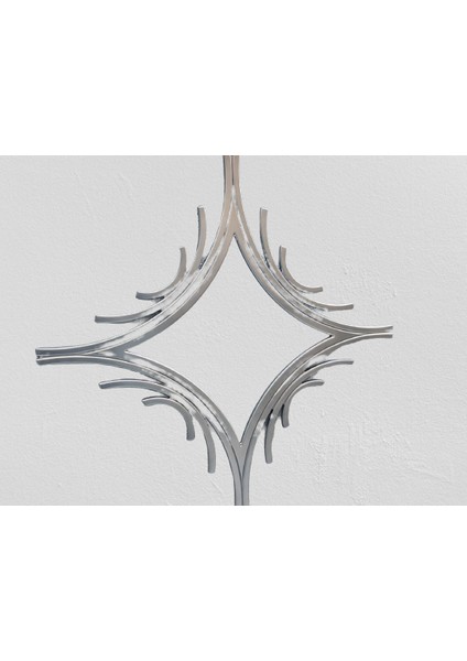 Ayna Cnc Model Mdf Kesim Modern Tarz Estetik Çizgi Parlak Gümüş Gri Renk.el Yapım fırsatları