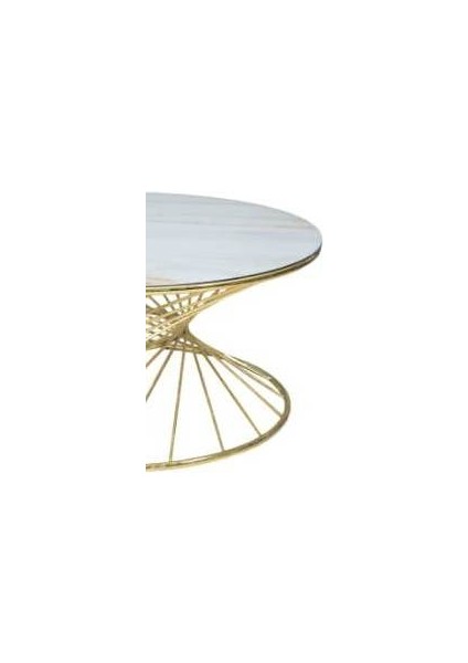 Bre Orta Sehpa Rivoli Model Beyaz Mermer Cam Metal Gold Renk Kaplam Ayak El Yapım modelleri