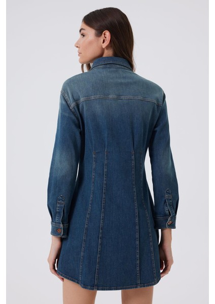 Brandy Kadın Jean Elbise Huelva Deep Blue modelleri