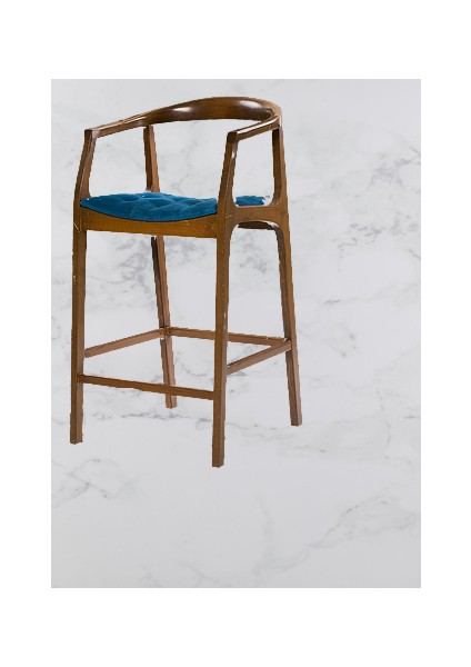 Sandalye 14226 ST Zus703-268 Kolçak Bar Kayın Bambu Ayak Parlak Cevz TAYTÜY kumaş
