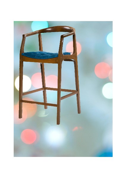 Sandalye 14226 ST Zus703-268 Kolçak Bar Kayın Bambu Ayak Parlak Cevz TAYTÜY kumaş
