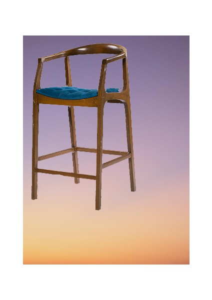 Sandalye 14226 ST Zus703-268 Kolçak Bar Kayın Bambu Ayak Parlak Cevz TAYTÜY kumaş