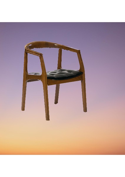 Sandalye ST 14221 Zus139-589 TAM KOLÇAK Sağlam Kayın RETRO Ayak Parlak Ceviz Suni Deri indirimleri