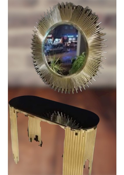 Dresuar Nice Güneş Model Metal Gold Renk Kaplama Yuvarlak Güneş Ayna El Yapım modelleri