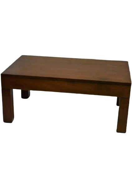 Orta Sehpa Küt Model Ahşap Kutu Küt Ayak Mdf Parlak Ceviz Natüre Tabla El Yapım