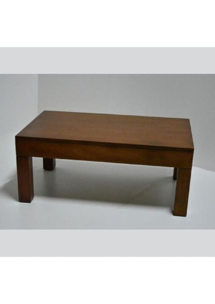 Orta Sehpa Küt Model Ahşap Kutu Küt Ayak Mdf Parlak Ceviz Natüre Tabla El Yapım