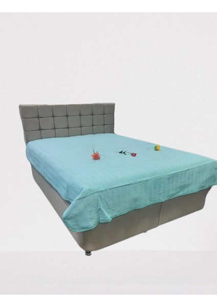 Pike Yazlık Zmrt Yeşil Çift Dolgun Malzeme V Çizgili Desen Pamuklu Kalın Dokuma