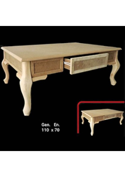 Orta Sehpa Lükens Aslan Çekmece Kayın Torna Ayak Ham Mdf Tabla Kutu Sevk El Yapım fiyatları