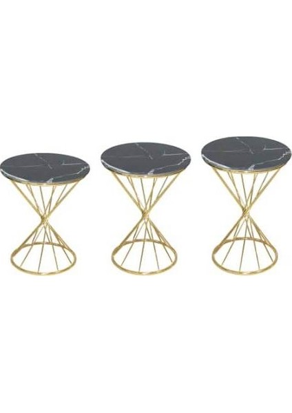 Brc Zigon Rivoli Model Sehpa Düz Siyah Desen Gold Parlak Pirinç Ayak El Yapım fiyatları