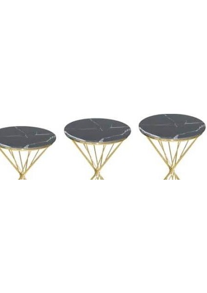 Brc Zigon Rivoli Model Sehpa Düz Siyah Desen Gold Parlak Pirinç Ayak El Yapım modelleri