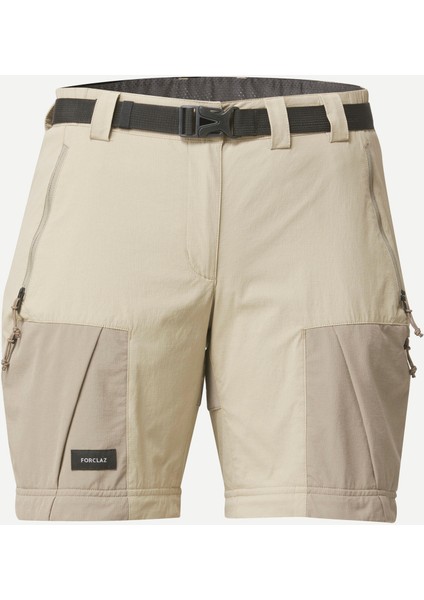 Forclaz Kadın Outdoor Trekking Modüler Pantolon - Bej - MT500