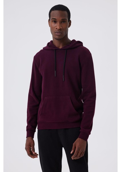 Lee Cooper Zebrar Erkek Sweatshırt Bordo