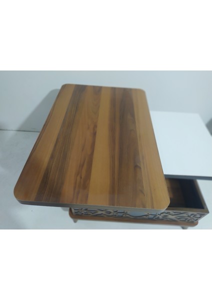 Akıllı Sihirli Sehpa Fonksiyonel Hem Masa Hem Orta Sehpa Hard Suntalem Koyu Ceviz Renk El Yapıma fırsatları