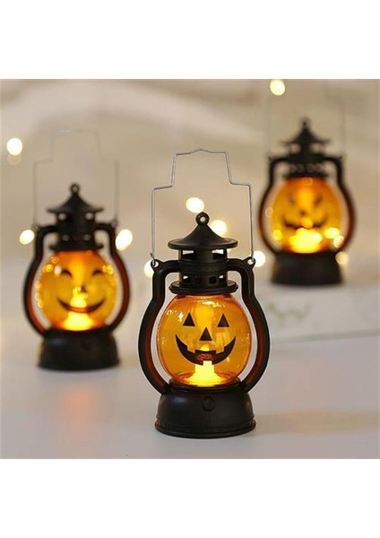 Cadılar Bayramı 3pcs Için Kuzey Dedeksyonu Olan Küçük Şeytan'ın Lampası Jack-O-Lantern Barı (Yurt Dışından)