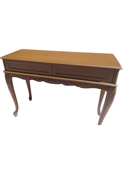 Dresuar Çift Çekmece Model Kayın Aslan Ayak Kaplama Natüre Ceviz Boya Kutu Da Sevk El Yapım modelleri