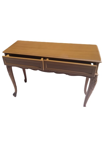 Dresuar Çift Çekmece Model Kayın Aslan Ayak Kaplama Natüre Ceviz Boya Kutu Da Sevk El Yapım indirimleri