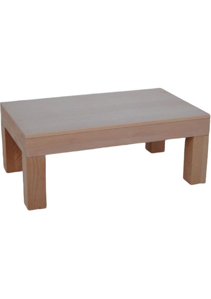 Orta Sehpa Küt Model Ahşap Kutu Ayak Ayak Mdf Ham Doğal Renk Tabla El Yapım
