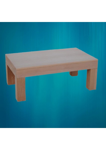 Orta Sehpa Küt Model Ahşap Kutu Ayak Ayak Mdf Ham Doğal Renk Tabla El Yapım