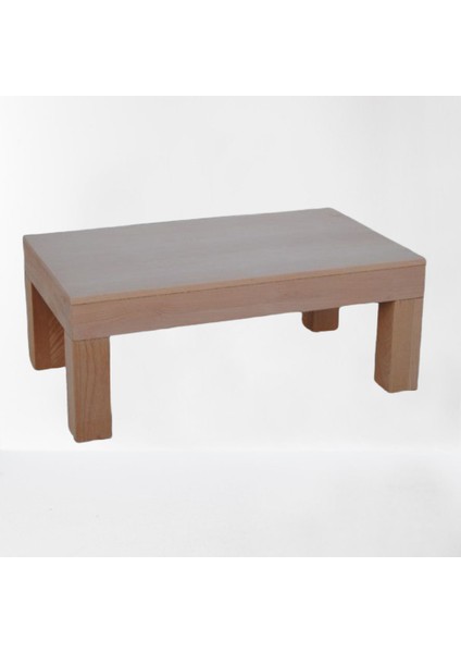 Orta Sehpa Küt Model Ahşap Kutu Ayak Ayak Mdf Ham Doğal Renk Tabla El Yapım