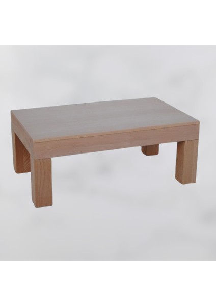 Orta Sehpa Küt Model Ahşap Kutu Ayak Ayak Mdf Ham Doğal Renk Tabla El Yapım
