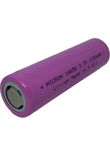 10 Adet 18650 Lityum Pil (Batarya) 1200 Mah (Amper) 3.7 V ( Volt) Şarj Edilebilir Başsız Pil