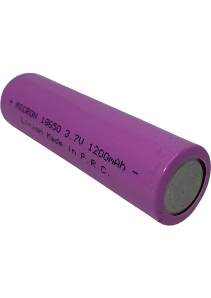 10 Adet 18650 Lityum Pil (Batarya) 1200 Mah (Amper) 3.7 V ( Volt) Şarj Edilebilir Başsız Pil