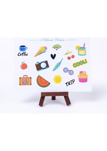 Renkli notebook sticker seti, holiday, A5 2 sayfa