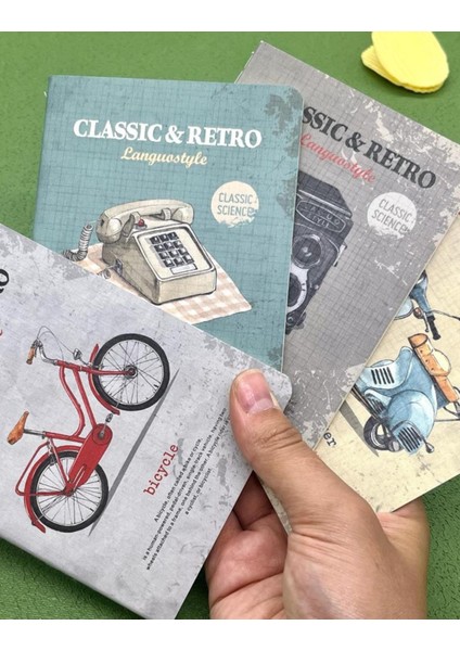 Retro Renkler 4'lü Defter Set / Scrapbook /defter Süsleme Notebook/bullet Journal
