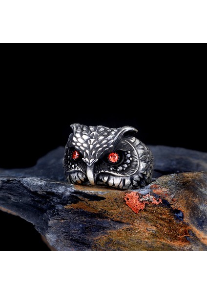 925 Ayar Gümüş Özel Tasarım Baykuş Model Yüzük fiyatları