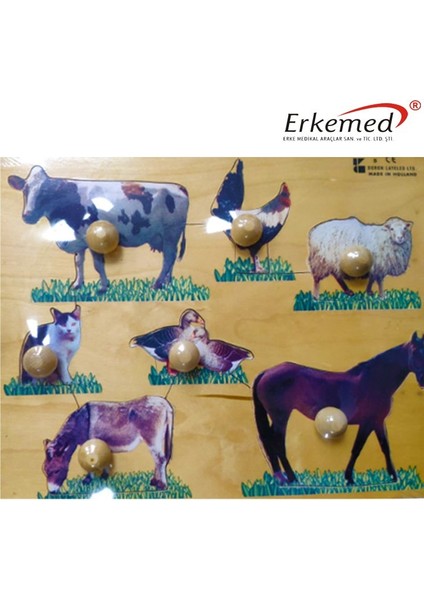 Hayvan Figürlü Çocuk Zeka Geliştirici Puzzle