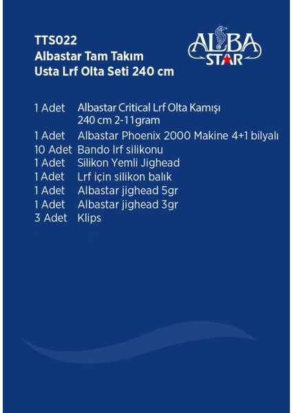 Albastar Tam Takım Usta Lrf Olta Seti TTS022