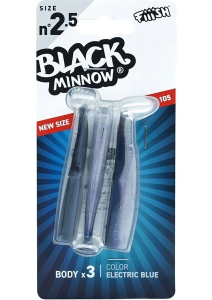Black Minnow BM105/2.5 BM3052 3 Adet Gövde - Electric Blue fiyatları