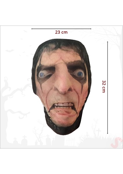 Halloween Kumaş 3D Korku Maskesi, 32CM - Vampir fiyatları