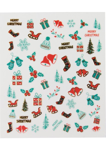 Merry Christmas Tırnak Stickerı -05 fiyatları