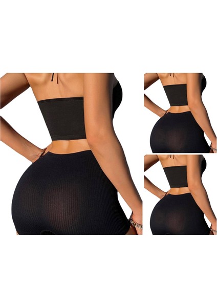 Kadın Kaşkorse Kumaş Boxer Şort Külot 3lü Set Siyah Siyah Siyah 60300 fiyatları