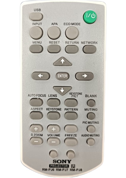 Sony Rm-Pj6 / Rm-Pj7 / Rm-Pj8 Projeksiyon Cihazı Uzakan Kumandası