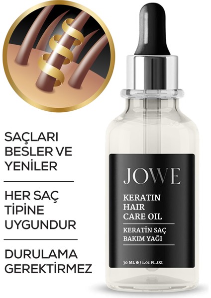 Jowe Keratin Saç Bakım Yağı - 30 ml