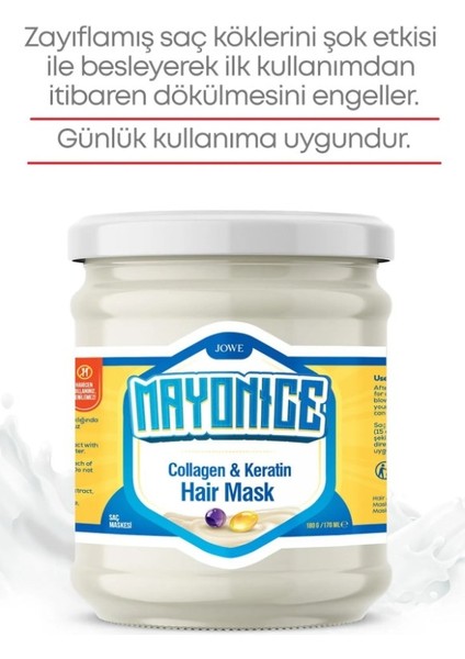 Jowe Mayonice Saç Maskesi (Collagen & Keratin)